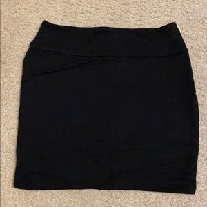 Black mini skirt